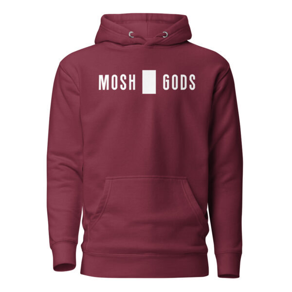 MOSH GODS - UNISEX HOODIE - WHITE LOGO - Image 9